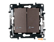 Выключатель с подсветкой Legrand Structura 764043 (магнезиум)