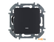 Переключатель на 2 направления с подсветкой Legrand Inspiria 673663 (антрацит)