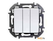 Выключатель трехклавишный Legrand Inspiria 673640 (белый)