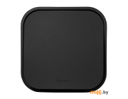 Выключатель двухклавишный Legrand Quteo (чёрный матовый) 782471