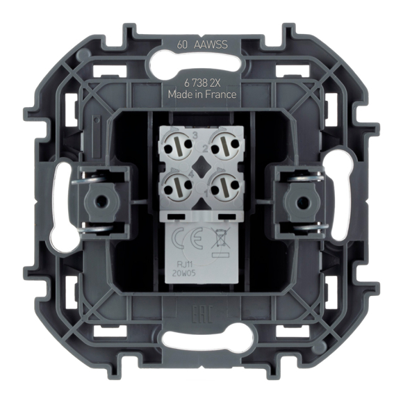 Розетка телефонная Legrand Inspiria 1хRJ-11 (белый) 673820