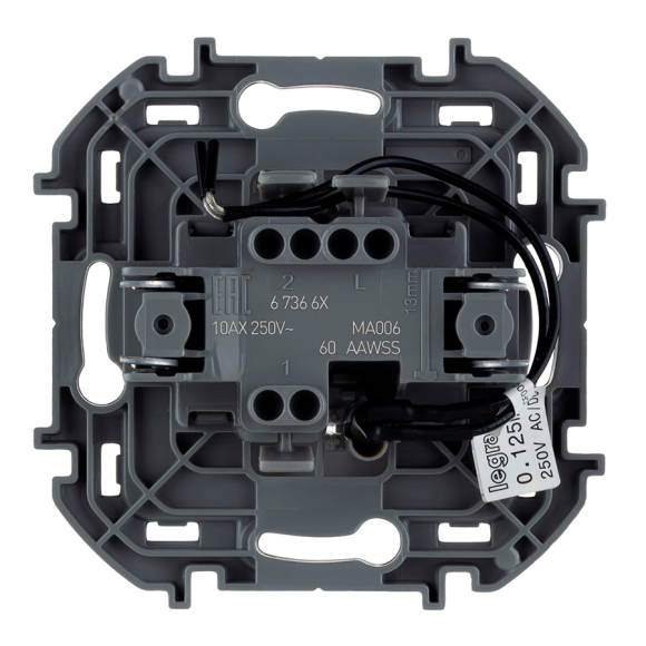 Переключатель на 2 направления с подсветкой Legrand Inspiria 673660 (белый)