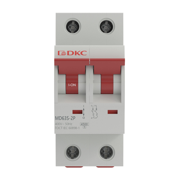 Автоматический выключатель DKC Yon Max MD63N 2P 63A C 4.5kA 2М MD63S-2PC63