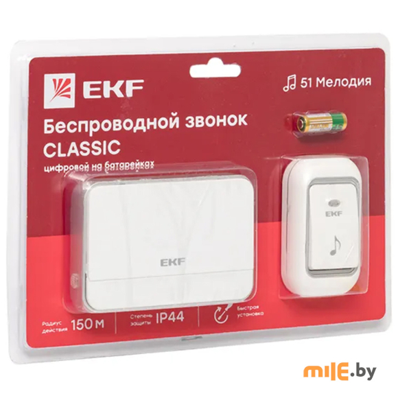 Звонок беспроводной на батарейках EKF Classic DBB-D-003