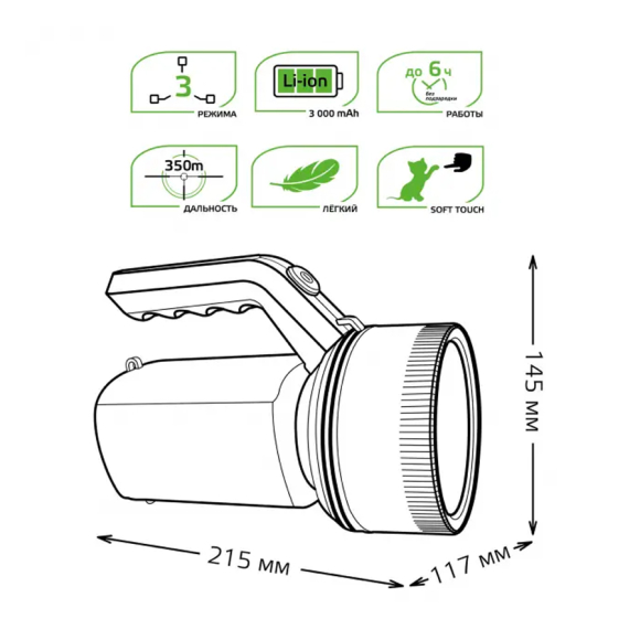 Фонарь прожекторный Gauss GFL601 (GF601)