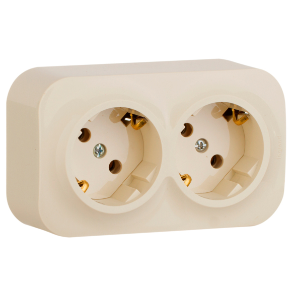 Розетка с предварительным подключением Legrand Quteo 782263 (слоновая кость)
