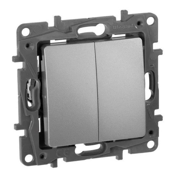 Выключатель проходной Legrand Etika 672412 алюминий