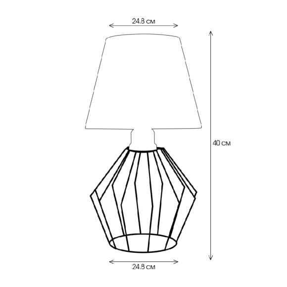 Светильник настольный 21 Век-свет 0033 белый (1)