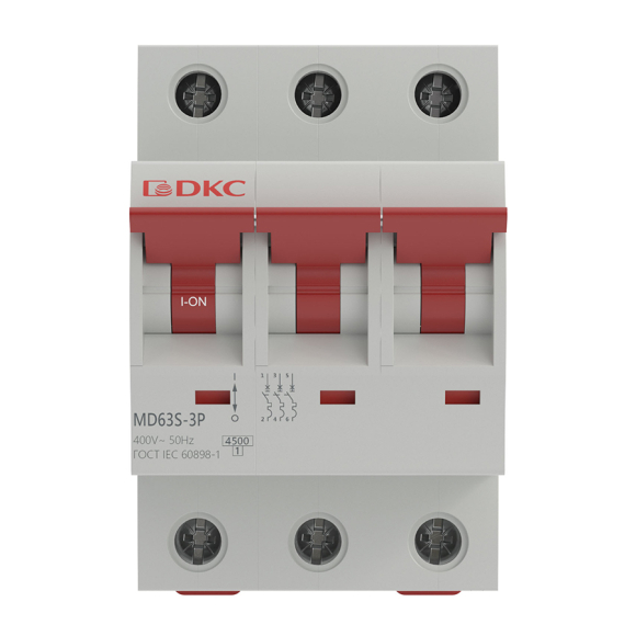 Автоматический выключатель DKC Yon Max MD63N 3P 10A C 4.5kA 3М MD63S-3PC10