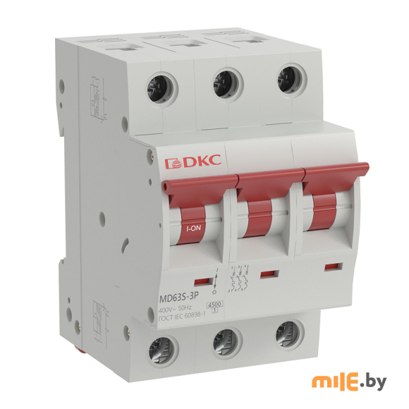 Автоматический выключатель DKC Yon Max MD63N 3P 50A C 4.5kA 3М MD63S-3PC50