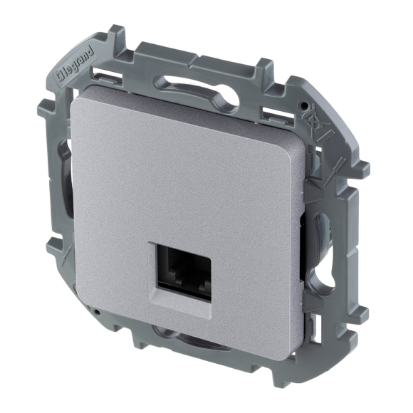 Розетка телефонная Legrand Inspiria 1хRJ-11 (алюминий) 673822