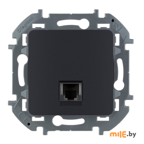 Розетка телефонная Legrand Inspiria 1хRJ-11 (антрацит) 673823