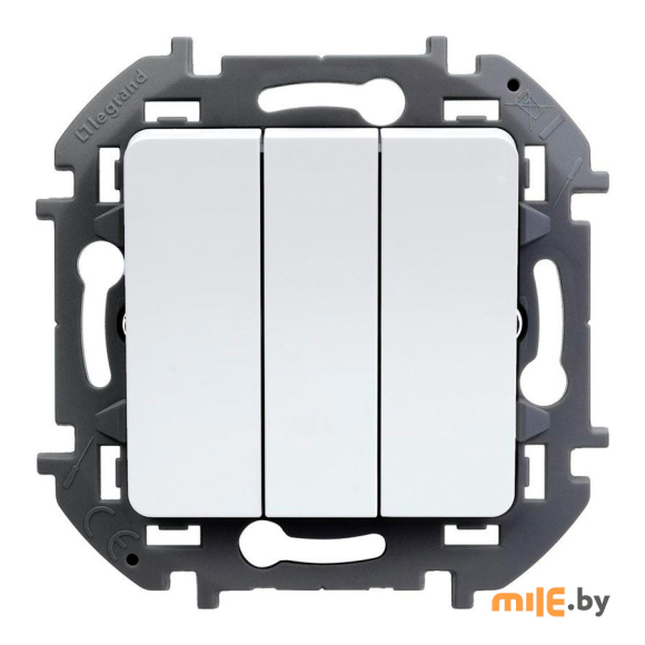 Выключатель трехклавишный Legrand Inspiria 673640 (белый)