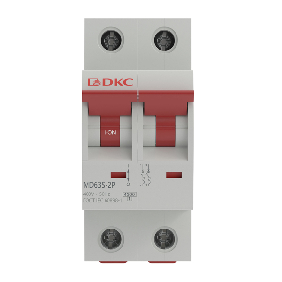 Автоматический выключатель DKC Yon Max MD63N 2P 50A C 4.5kA 2М MD63S-2PC50