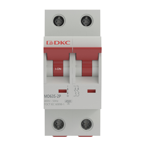 Автоматический выключатель DKC Yon Max MD63N 2P 40A C 4.5kA 2М MD63S-2PC40