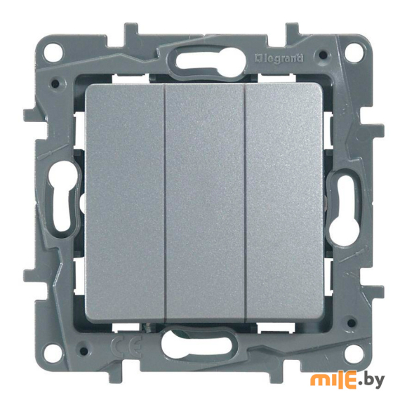 Выключатель Legrand Etika Plus 672413 алюминий