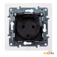 Розетка с крышкой Legrand Etika 672426 (алюминий)