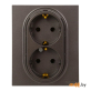 Розетка 2x2P+E Legrand Structura (764233) магнезиум