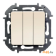 Выключатель трехклавишный Legrand Inspiria 673641 (слоновая кость)