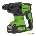 Перфоратор аккумуляторный бесщеточный Greenworks GD24SDS2K4 (3803007UB)