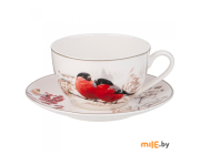 Чашка с блюдцем Lefard Снегири (85-1915) 300 мл