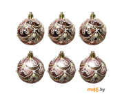 Набор шаров Волшебная страна Орнамент 7484 (6 шт, розовый)