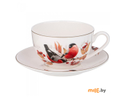 Чашка с блюдцем Lefard Снегири (85-1916) 300 мл