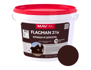 Краска водно-дисперсионная Flagman ВД-АК-1031к матовая 11 л шоколадно-коричневый
