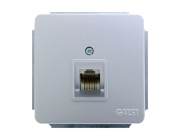 Розетка Gusi Electric Extra С1К1-004 (матовое серебро)