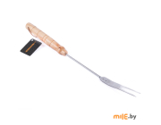 Вилка для гриля Шашлычок металлическая с деревянной ручкой 43,5 см (арт 161218)