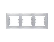 Рамка для розетки или выключателя Schneider Electric Sedna SDN5800560 на 3 поста (алюминий)