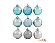 Набор новогодних шаров Волшебная страна Иней (1271) 9 шт.