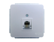 Розетка телефонная Gusi Electric Extra С1Т12-004 (матовое серебро)