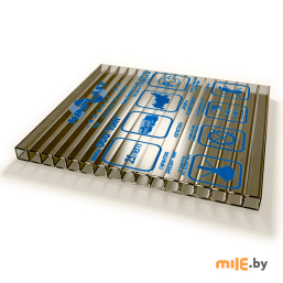 Сотовый поликарбонат Kinplast Eco-plast (бронзовый) 2100x6000
