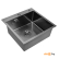 Мойка кухонная Wisent WGS-35050B/W02-114B и смеситель WP49-098-4-U с сифоном, дозатором, коландером