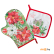 Набор кухонный Этель Christmas red flowers (варежка-прихватка 20х28 см, прихватка 19х19 см) 6535957
