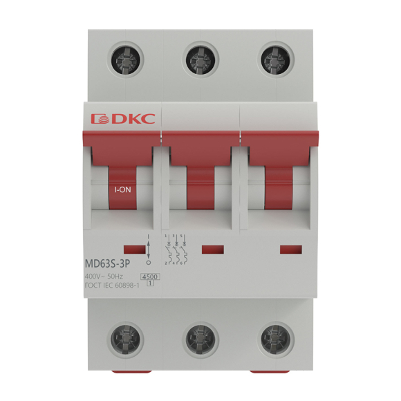 Автоматический выключатель DKC Yon Max MD63N 3P 32A C 4.5kA 3М MD63S-3PC32