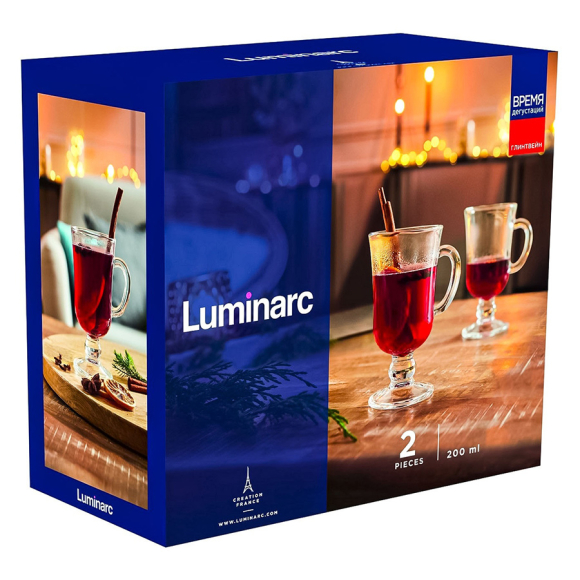 Набор кружек Luminarc Время дегустаций Глинтвейн (Q2844) 220 мл, 2 предмета