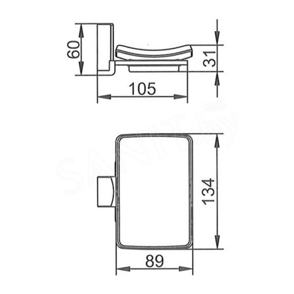 Мыльница Ledeme L30302U (графит)