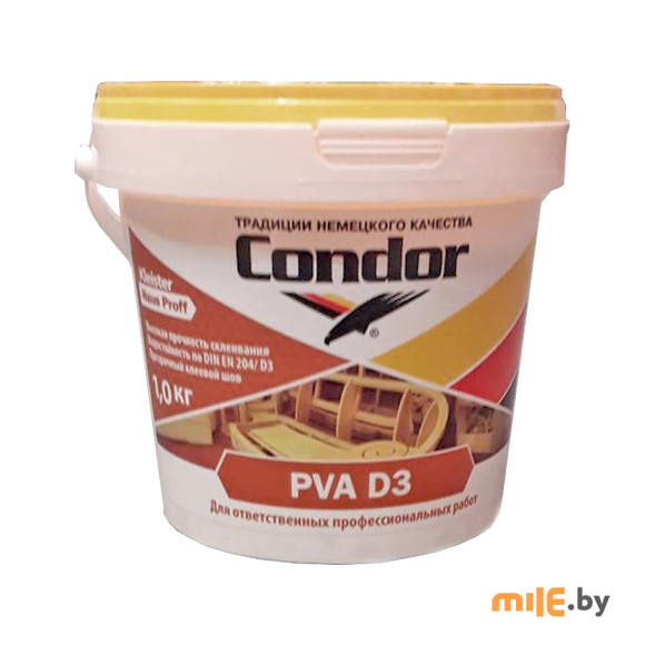 Клей ПВА Condor D3 ведро 1 кг