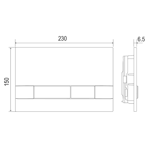 Кнопка смыва для инсталляции Lemark Bit (9802006) чёрный матовый soft touch
