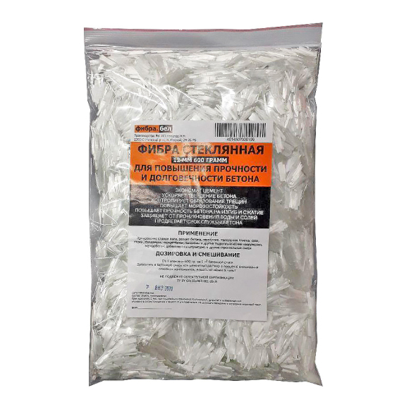 Фибра стеклянная 12 мм 0,6 кг