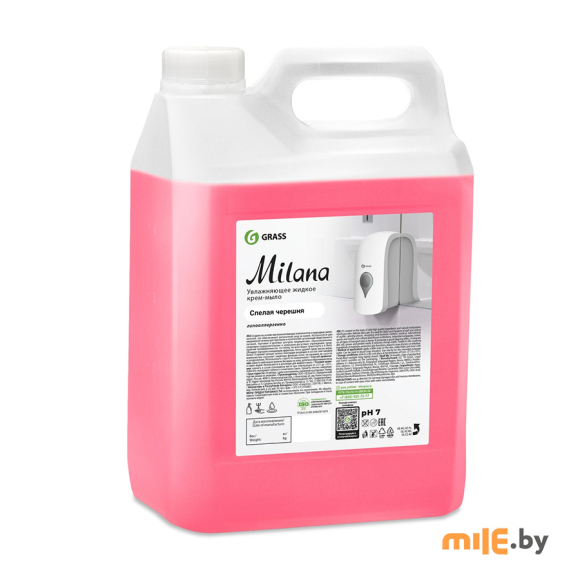 Жидкое крем-мыло для мытья рук GraSS Milana 5 л (спелая черешня)