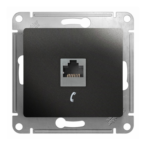 Розетка телефонная Schneider Electric Glossa GSL000781T RJ11 антрацит