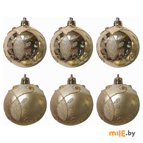 Набор шаров Зимний 7487 (6 шт.) 6 см