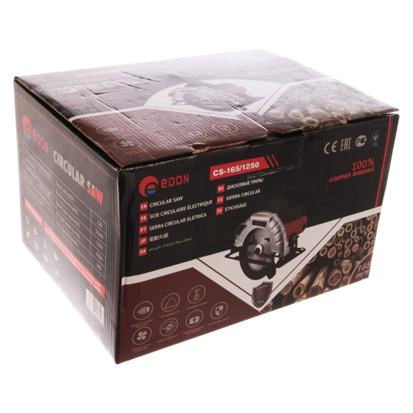 Циркулярная (дисковая) пила Edon электрическая CS-165-1250