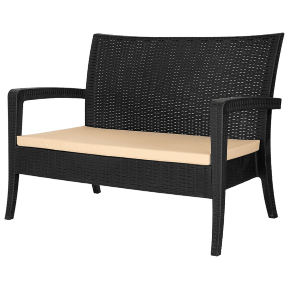 Диван Ola Dom Rattan (антрацит)