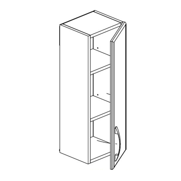Шкаф подвесной СанитаМебель Камелия 23 Д2 (правый)
