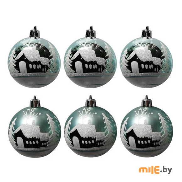 Набор шаров Волшебная страна Зимний пейзаж (7496) 6 шт.