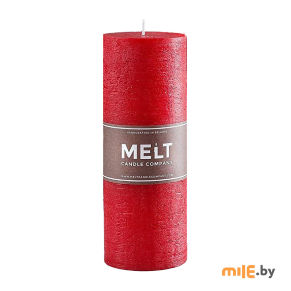 Свеча-столбик Melt декоративная (15x7,5 см) красная